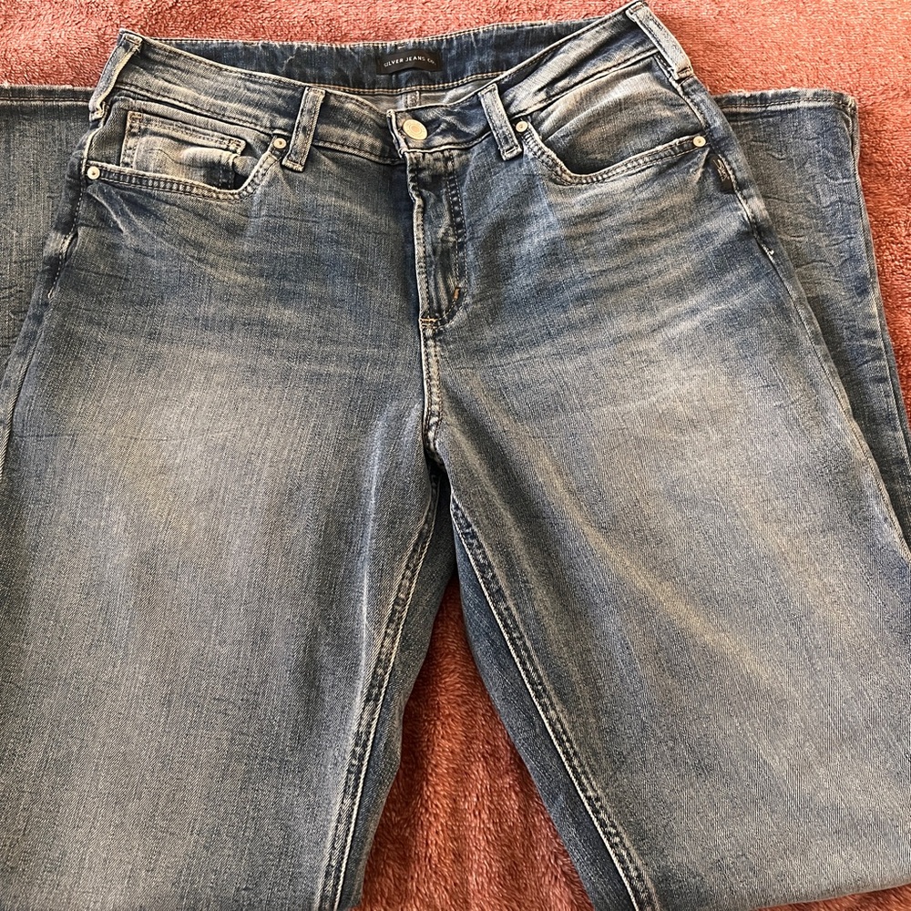 Silver Jeans Avery Slim Boot in Blue Denim